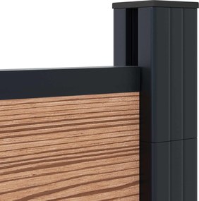 vidaXL Πάνελ Φράχτη 9 pcs WPC και Αλουμίνιο Καφέ