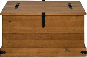 vidaXL Σεντούκι αποθήκευσης HALDEN 91x91x47 cm Ξύλο μασίφ πεύκο