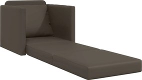 vidaXL Κρεβάτι καναπές 60cm Γκρι Δερματίνη