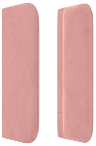 vidaXL Κεφαλάρι με Πτερύγια Ροζ 93x16x78/88 εκ. Βελούδινο