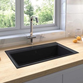 vidaXL Κουζίνα Σιντρι Μαύρο 790x500x193 εκ Γρανίτης