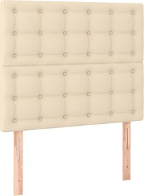 VidaXL Κρεβάτι Boxspring με Στρώμα Κρεμ 120x190 εκ. Υφασμάτινο