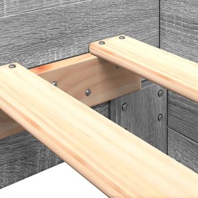 vidaXL Πλαίσιο Κρεβατιού Γκρι Sonoma 100x200 εκ. Επεξεργασμένο Ξύλο