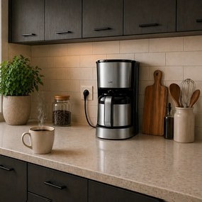 Καφετιέρα φίλτρου LiFE Java με κανάτα θερμός 1.2L 800W σε ασημί-μαύρο