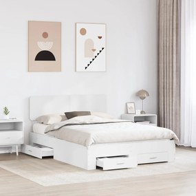 vidaXL Σκελετός Κρεβατιού Λευκό 160 x 200 cm Επεξεργασμένο Ξύλο