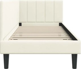 vidaXL Κρεβάτι Γωνίας Κρεμ 80 x 200 cm Βελούδο