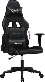 vidaXL Καρέκλα Gaming Μαύρη από Συνθετικό Δέρμα