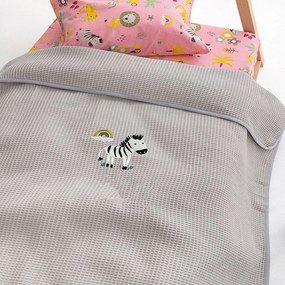 Κουβέρτα Βρεφική Candy/2 Grey Palamaiki Cuddle 80x110cm 100% Cotton