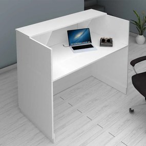 Γραφείο υποδοχής - reception Gemini Megapap χρώμα λευκό 150x70x110εκ.