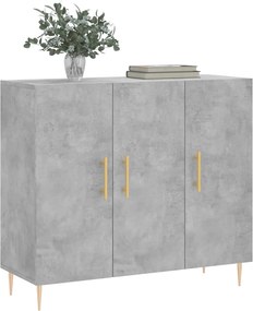 vidaXL Ντουλάπι Γκρι Σκυροδέματος 90x34x80 εκ. Επεξεργασμένο Ξύλο