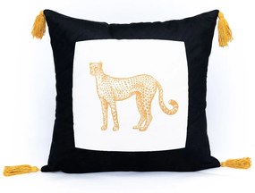 Μαξιλαροθήκη Διακοσμητική Tiger Black Palamaiki 45X45 100% Cotton