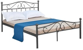 Bed Yorick black metal 140x190x99cm 140x190x99 εκ.