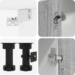 vidaXL Μονάδα κουζίνας LYON 8 pcs Γκρι Sonoma Επεξεργασμένο Ξύλο