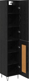 vidaXL Highboard Μαύρη Οξυά 34,5 x 34 x 90 εκ. Επεξεργασμένο ξύλο