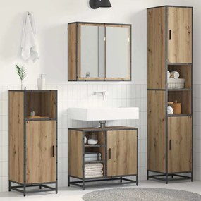 vidaXL Σετ Επίπλων Μπάνιου 3 pcs Artisan Oak Επεξεργασμένο ξύλο