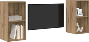 vidaXL Σετ επίπλου τηλεόρασης 2 pcs Artisan Oak Επεξεργασμένο ξύλο