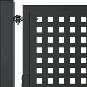 vidaXL Πόρτα Κήπου Ανθρακί 100x75 εκ. Ατσάλι