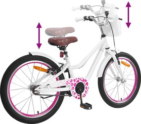 vidaXL Παιδικό Ποδήλατο 18 ίντσες για 5-7 ετών Λευκό