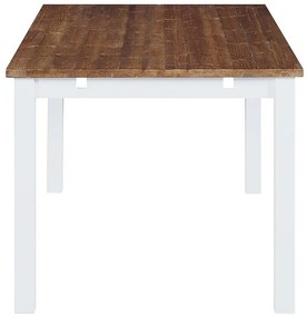 Τραπέζι Riverton 631, Καφέ, Άσπρο, 75x90x180cm, Ξύλο, Ινοσανίδες μέσης πυκνότητας, Ξύλο: Πεύκο | Epipla1.gr