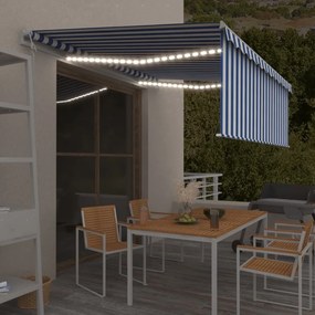 vidaXL Ηλεκτρική τέντα με LED και αισθητήρα 4,5 x 3 m