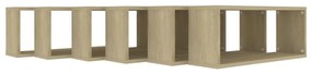 Ράφια Κύβοι Τοίχου 6 τεμ. Sonoma Δρυς 60x15x23 εκ. Μοριοσανίδα - Καφέ