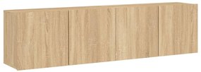 vidaXL Ντουλάπια Τοίχου Τηλεόρασης 2 Τεμ. Sonoma Δρυς 80 x 30 x 41 εκ.