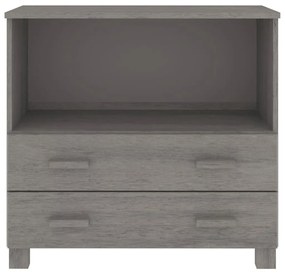 vidaXL Ντουλάπι HAMAR Αν. Γκρι 85 x 35 x 80 εκ. από Μασίφ Ξύλο Πεύκου
