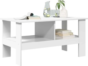 vidaXL Τραπεζάκι σαλονιού Λευκό 90 x 50 x 45 cm Επεξεργασμένο ξύλο