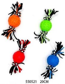 Υφασμάτινο παιχνίδι σκύλου με μπάλα μασητική - 20cm - 12pcs - 550521