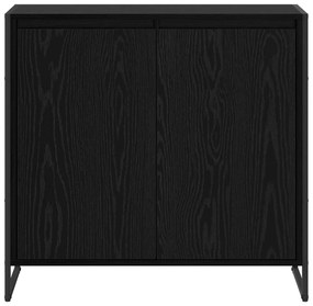vidaXL Βοηθητικό ντουλάπι Μαύρη Οξυά 79 x 36 x 75 εκ
