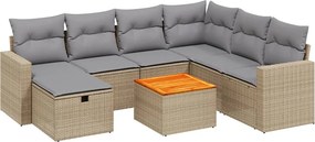 vidaXL Patio Sofa Set Μίξη μπεζ και ανοιχτό γκρι