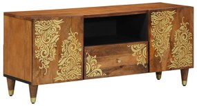 vidaXL Ντουλάπα τηλεόρασης 105x33x46 εκ. Μασίφ ξύλο μάνγκο