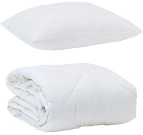 vidaXL Διπλωμένη Κουβέρτα Όλων των Εποχών 2 pcs Λευκό 155 x 220 cm