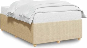 vidaXL Σκελετός Κρεβατιού Χωρίς Στρώμα Κρεμ 120x200 εκ. Υφασμάτινο