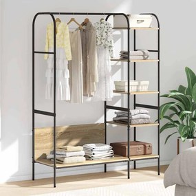 vidaXL Ράφι Ρούχων με Ράφια Sonoma Oak 120x44x160 εκ. Επεξεργασμένο Ξύλο