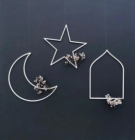 Σετ των 2 Intra απο ξύλο plywood 3mm-4mm πάχος - Κρεμαστά στολίδια αψίδας μισοφέγγαρου Δίασταση 10x10 cm Intraeaxys-eoxp8jx7