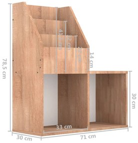 ΠΑΙΔΙΚΗ ΡΑΦΙΕΡΑ ΠΕΡΙΟΔΙΚΩΝ SONOMA ΔΡΥΣ 71X30X78,5ΕΚ ΜΟΡΙΟΣΑΝΙΔΑ 339518