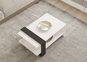 Τραπεζάκι Σαλονιού Ανθρακί / Λευκό FUNDA 80x55x35