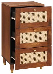 vidaXL Πλαϊνό γραφείο με συρτάρι Καφέ 40 x 33.5 x 75 εκ