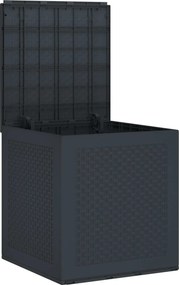 vidaXL Κουτί αποθήκευσης Ανθρακί 55 x 53 x 57 εκ. Πολυπροπυλένιο
