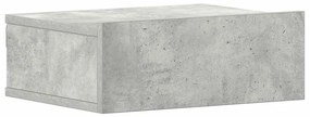 vidaXL Κομοδίνα Κρεμαστά 2τεμ. Γκρι Σκυροδ. 40x30x15εκ. από Επεξ. Ξύλο