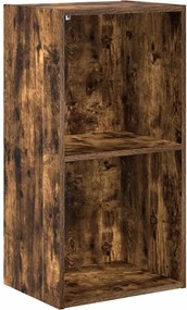 vidaXL Βιβλιοθήκη Καπνιστή Δρυς 40x30x77 εκ. από Επεξεργασμένο Ξύλο