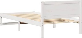 vidaXL Σκελετός Κρεβατιού Λευκό 100 x 200 cm Στερεά ξυλεία πεύκου