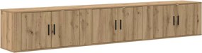 vidaXL Σετ Βαθμιδωτών Ντουλαπιών Τηλεόρασης 3 pcs Artisan Oak