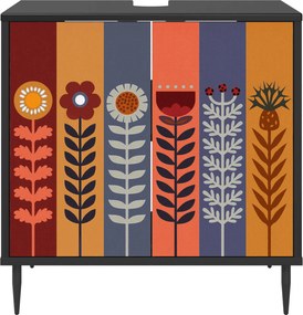 vidaXL Ντουλάπι Μπάνιου ESSEN Μαύρη Δρυς 60 x 40 x 61 εκ