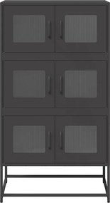 vidaXL Highboard Μαύρο 68x39x123 cm Χάλυβας