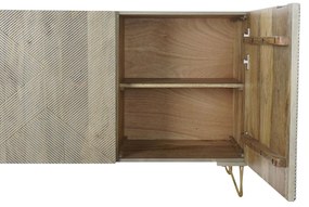 Σκευοθήκη DKD Home Decor   Γκρι Χρυσό Μέταλλο Ξύλο από Μάνγκο 160 x 45 x 75 cm