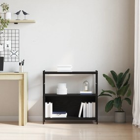 vidaXL Βιβλιοθήκη Μαύρη Δρυς 80x30x78,5 εκ Κατασκευασμένο Ξύλο