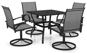 vidaXL Σετ Τραπεζαρίας Κήπου 5 τεμ. από Textilene / Ατσάλι