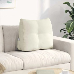 vidaXL Μαξιλάρι Πλάτης Κρεμ 60 x 24 x 50 εκ Βελούδο